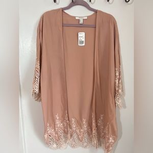 Blush color kimono cardigan style jacket. Forever 21